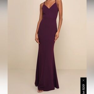 Lulus Backless Mermaid Gown - sz small